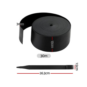 Green Fingers Garden Edging 15CM x 30M Border Support Landscape Edge Black