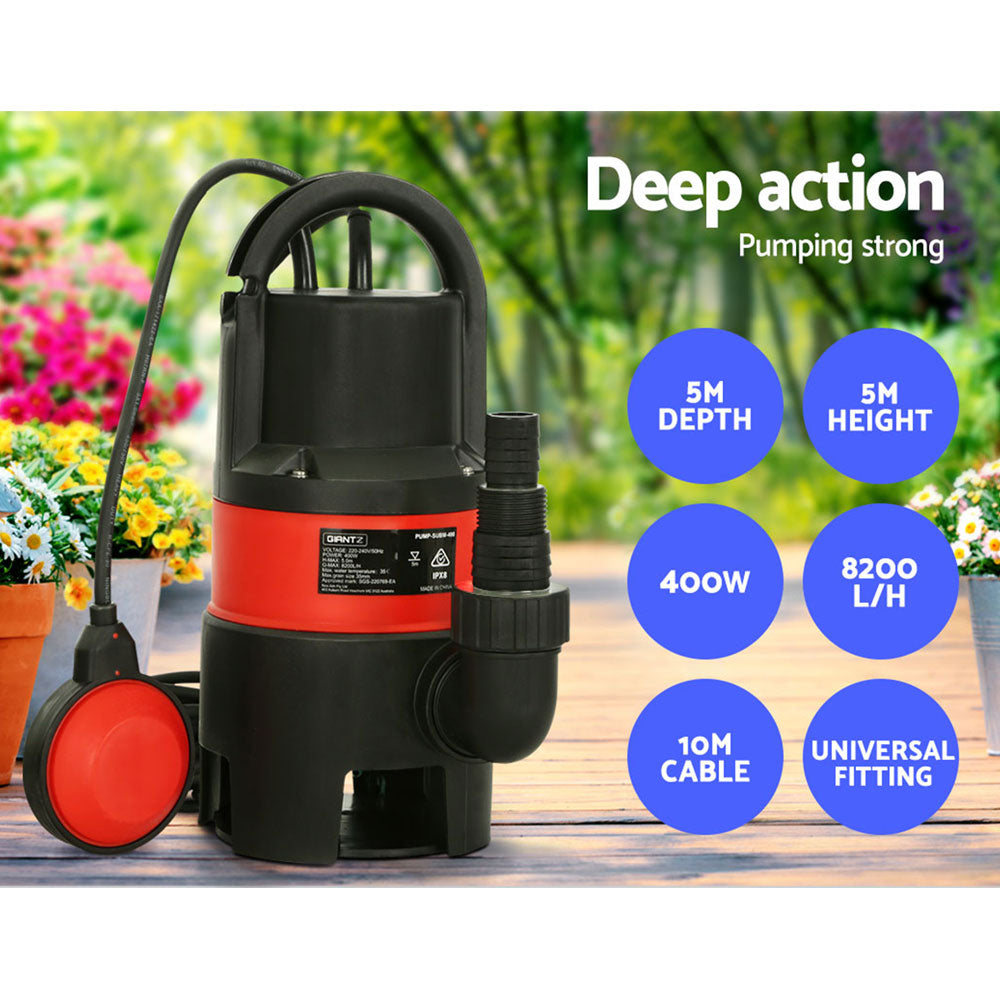 Giantz Garden Submersible Pump 400W Dirty Water Bore Tank Well�Steel Sewerage