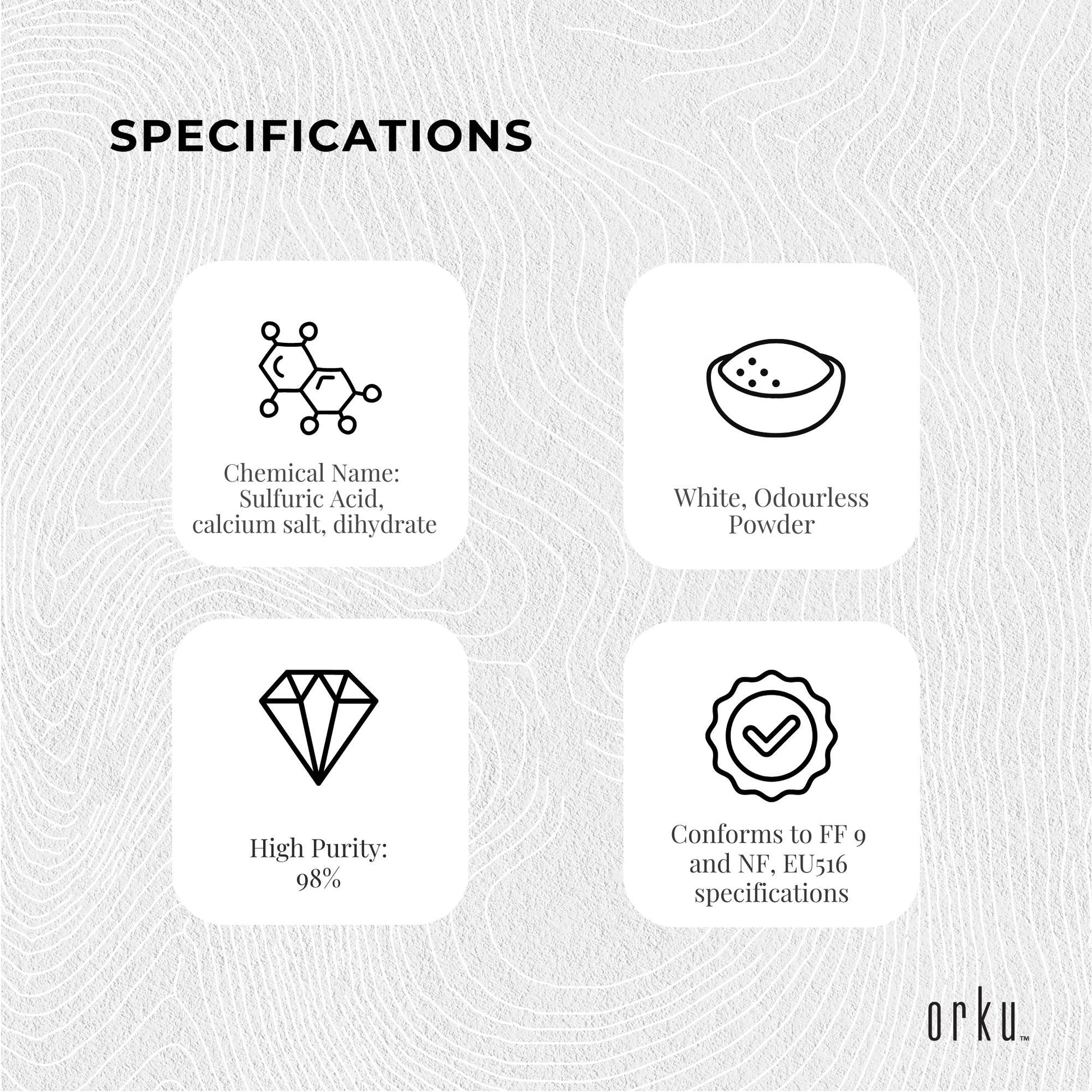 400g Calcium Sulphate Gypsum Powder -  Food Grade Hydrous Sulfate