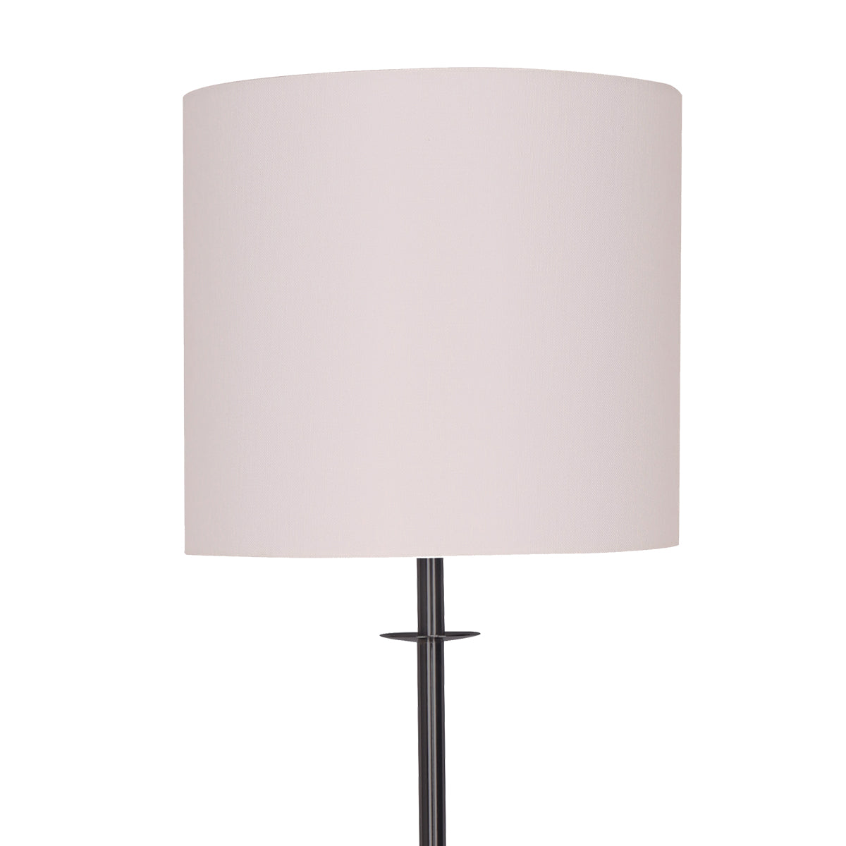 Sarantino Concrete & Metal Table Lamp with Ghost-White Linen Drum Shade