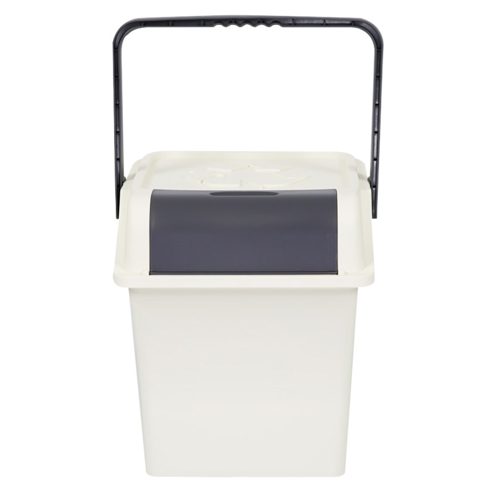 2 Set 45L Stackable Recycle Bin Invory Rubbish Open-Touch Flip Lid