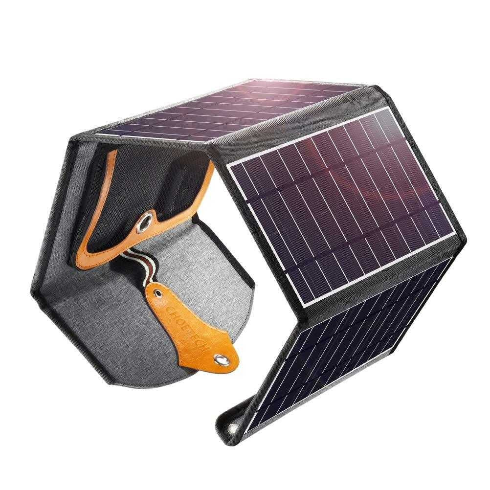 22W Portable Waterproof Foldable Solar Panel Charger (Dual USB Ports)
