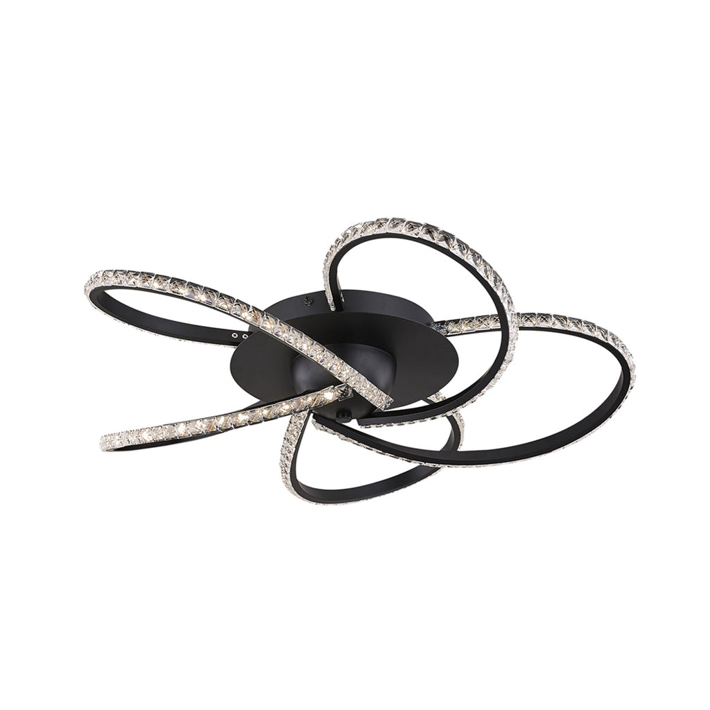 Irie Dimmable 5 Lights LED Ceiling Light - Black