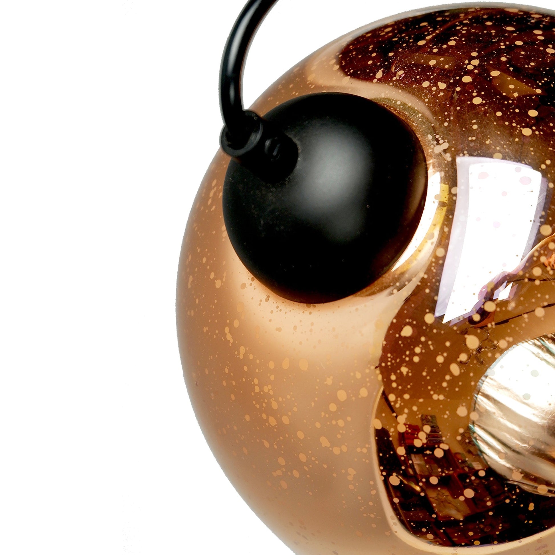 Moravian Glass Oval Pendant Light - Chrome