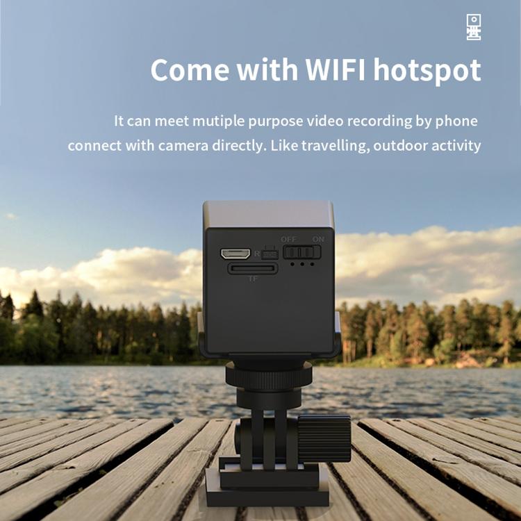 Long Battery Life Wifi Action Camera With Wide-Angle Mount - 1080P