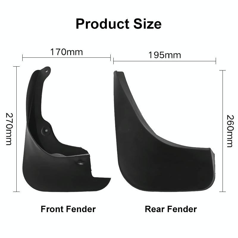 For Toyota Yaris 2006-2011 4Pcs / Set Car Auto Soft Plastic Splash Flaps Fender Guard