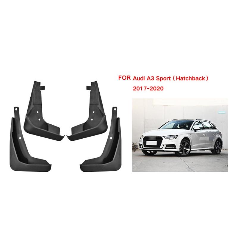 For Audi A3 Hatchback Sport 2017-2020 4Pcs / Set Car Auto Soft Plastic Splash Flaps Fender Guard