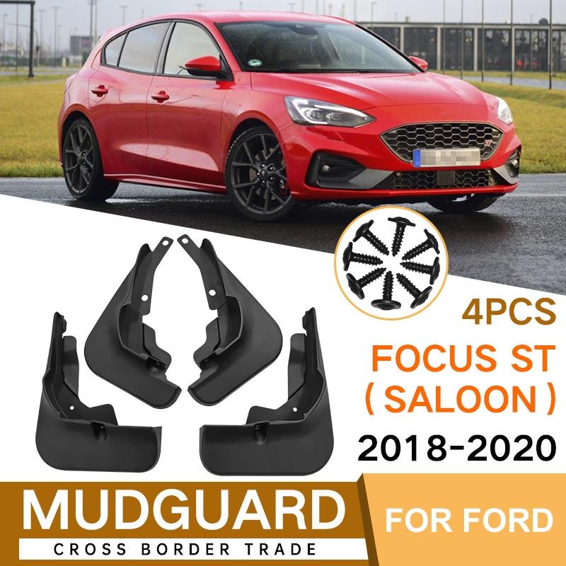 For Ford Focus St Saloon 2018-2020 4Pcs / Set Car Auto Soft Plastic Splash Flaps Fender Guard