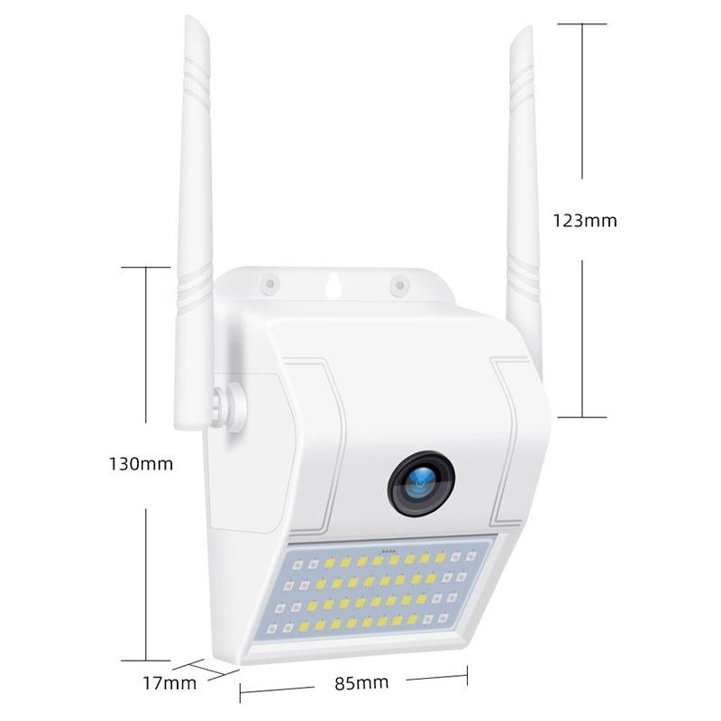 Wireless Wall Light Camera 2Mp Ip66 Waterproof Night Vision Remote Monitoring Voice Intercom Motion Detection 128Gb Memory Card