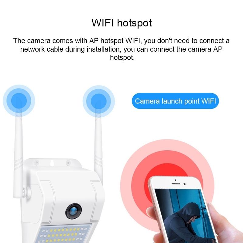 Wireless Wall Light Camera 2Mp Ip66 Waterproof Night Vision Remote Monitoring Voice Intercom Motion Detection 128Gb Memory Card