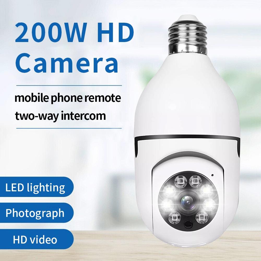 Smart Wifi Light Bulb Camera With Hd 2Mp Resolution Motion Detection Two-Way Audio Night Vision And 32G Tf Card