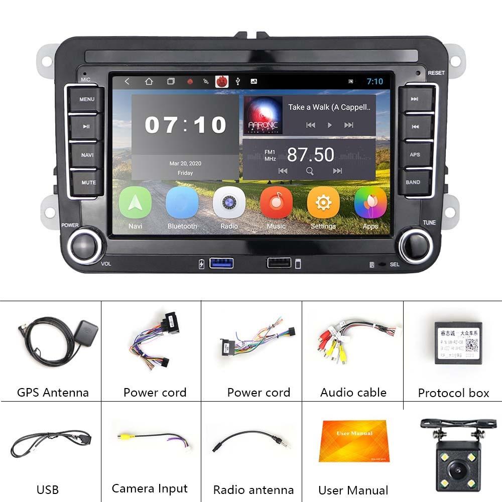 7 Inch Android Car Multimedia Player With Navigation Bluetooth Reversing Camera - Fits Volkswagen - Android 10.0 - 1 + 16G - Standard + 4Lights