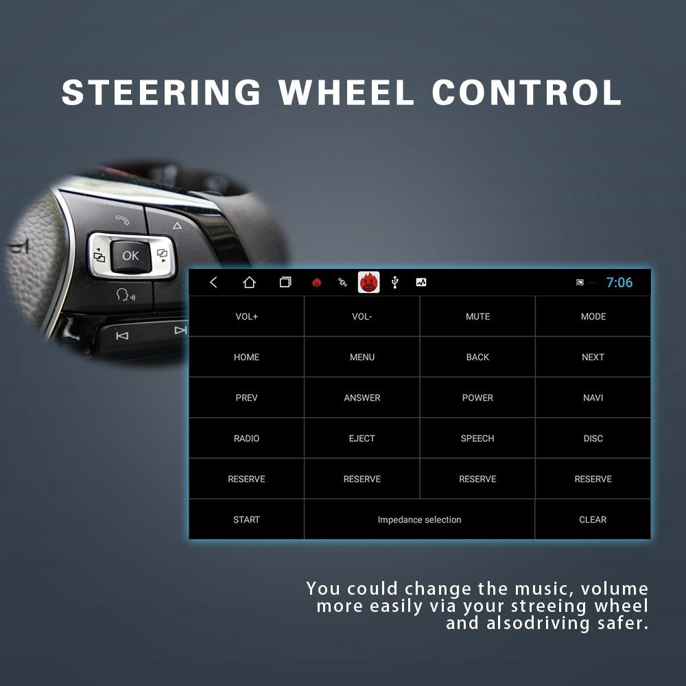 7 Inch Android Car Multimedia Player With Navigation Bluetooth Reversing Camera - Fits Volkswagen - Android 10.0 - 1 + 16G - Standard + 4Lights