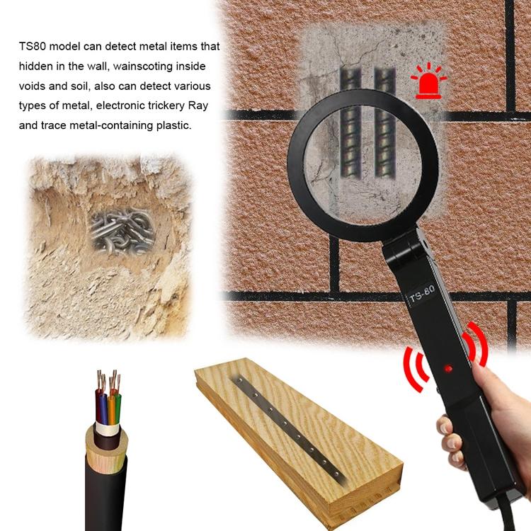 Portable Hand-held Metal Detector - Folding Black