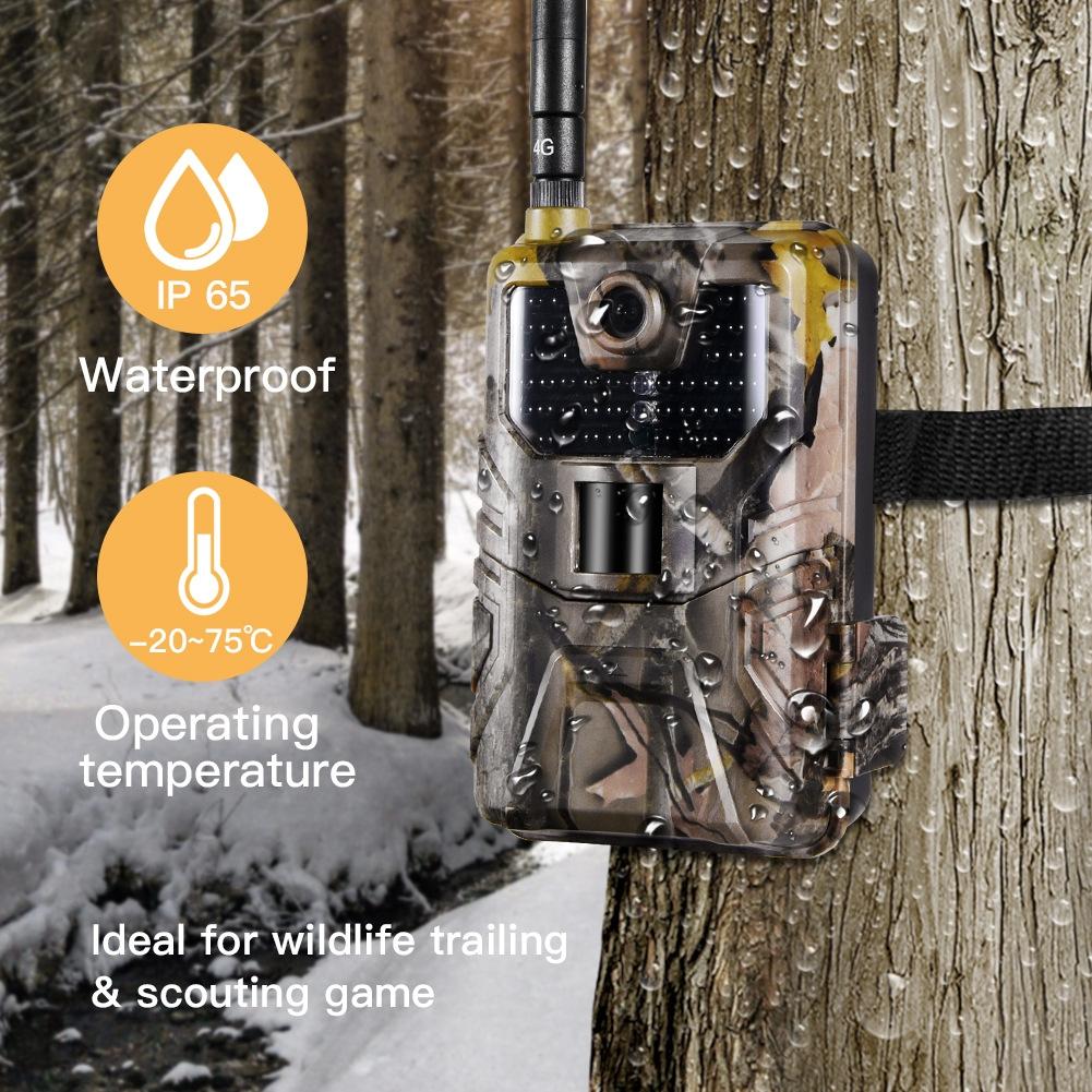 20Mp 2K Wildlife Hunting Trail Camera With Night Vision And 4G Cellular Surveillance