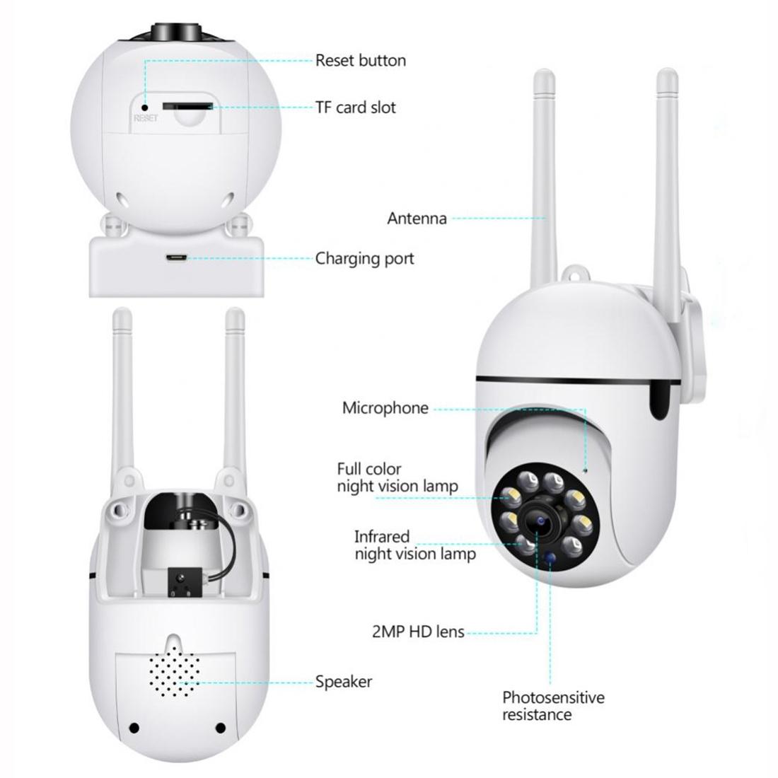 Wireless Hd Smart Camera With Night Vision & Two-Way Audio - No Memory