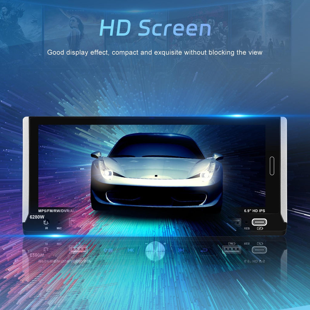 6.9 Inch Car Mp5 Player With Carplay Function & Backup Camera - Standard