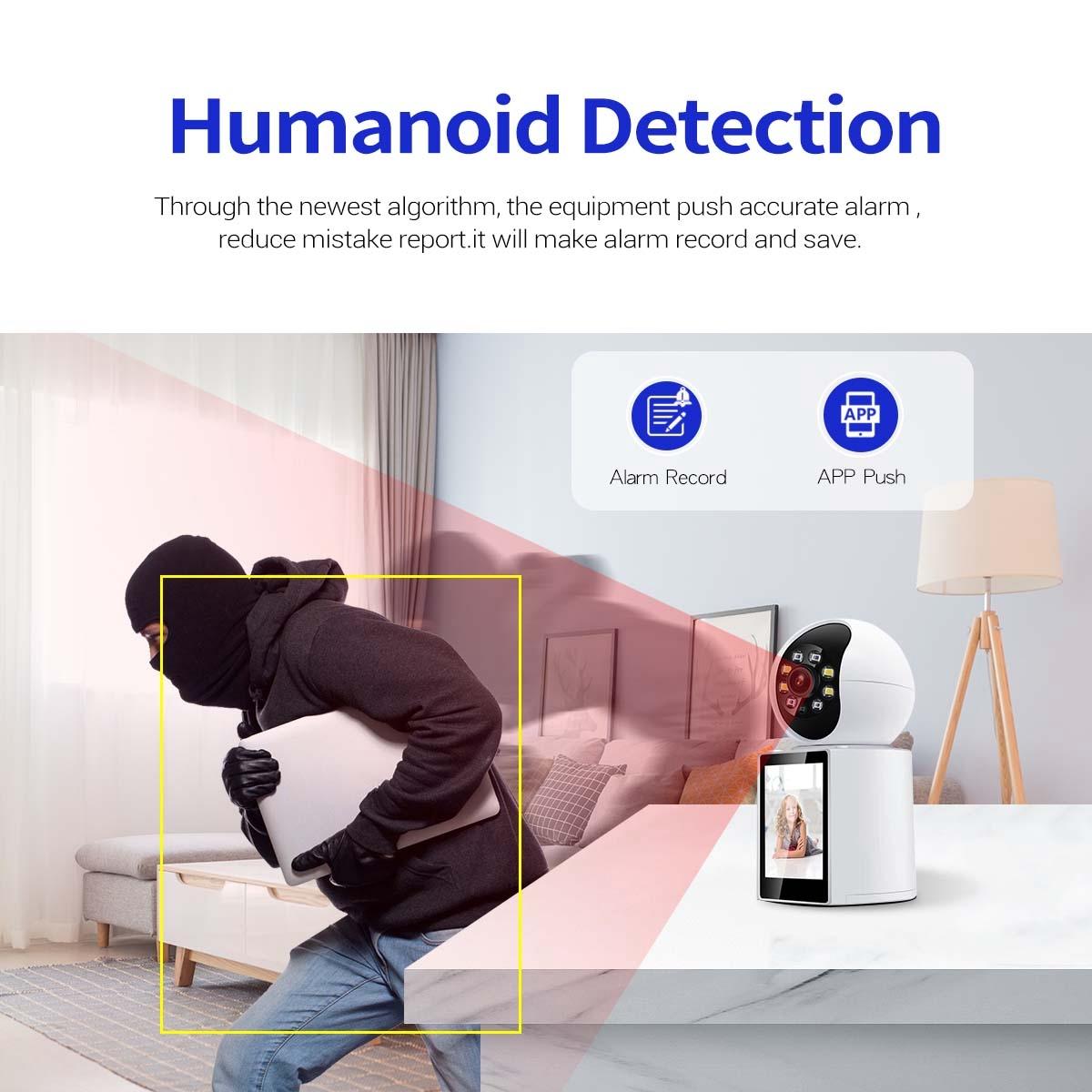 Smart Wifi Camera With Humanoid Detection And Audible Alarm