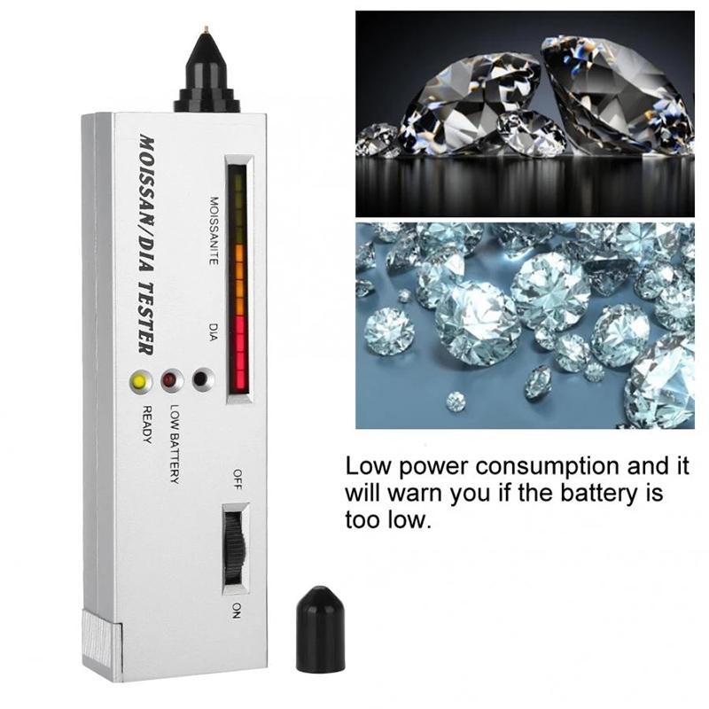 Silver Portable Moissanite / Diamond Tester - 9v Battery