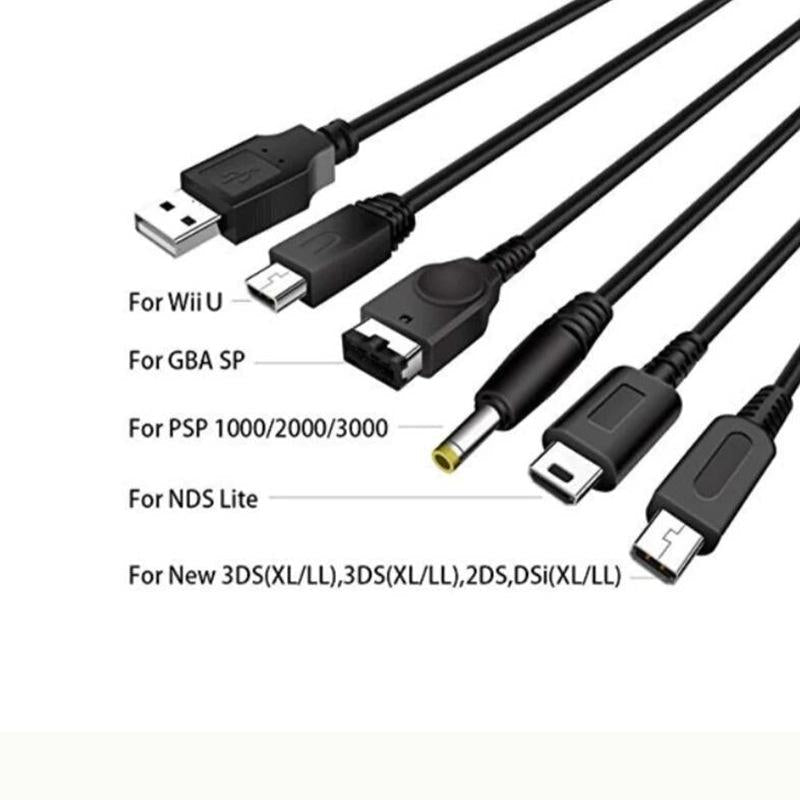 Universal 5-in-1 Usb Charger for Wii u 3ds Nds Psp