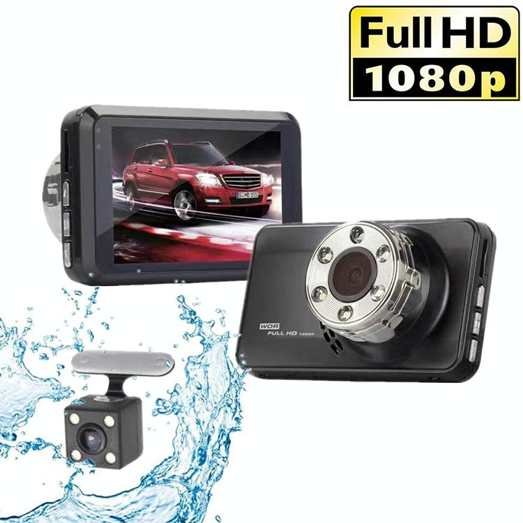 Hidden Dual-lens Car Dvr with Reversing Video Monitor