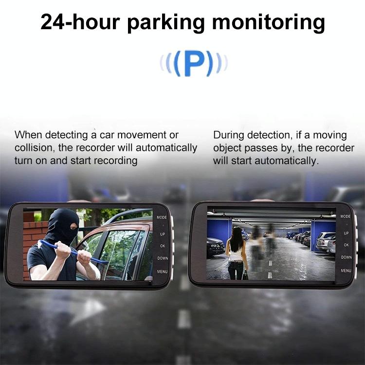 Hidden Dual-lens Car Dvr with Reversing Video Monitor