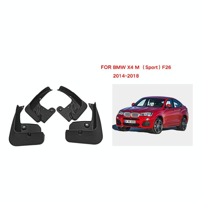 For Bmw X4 M Sports F26 2014-2018 4Pcs / Set Car Auto Soft Plastic Splash Flaps Fender Guard