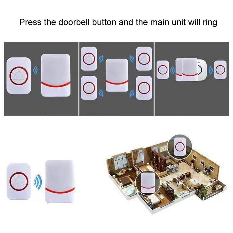Wireless Doorbell With Remote Control And Flashing Light - Cmf1188-12