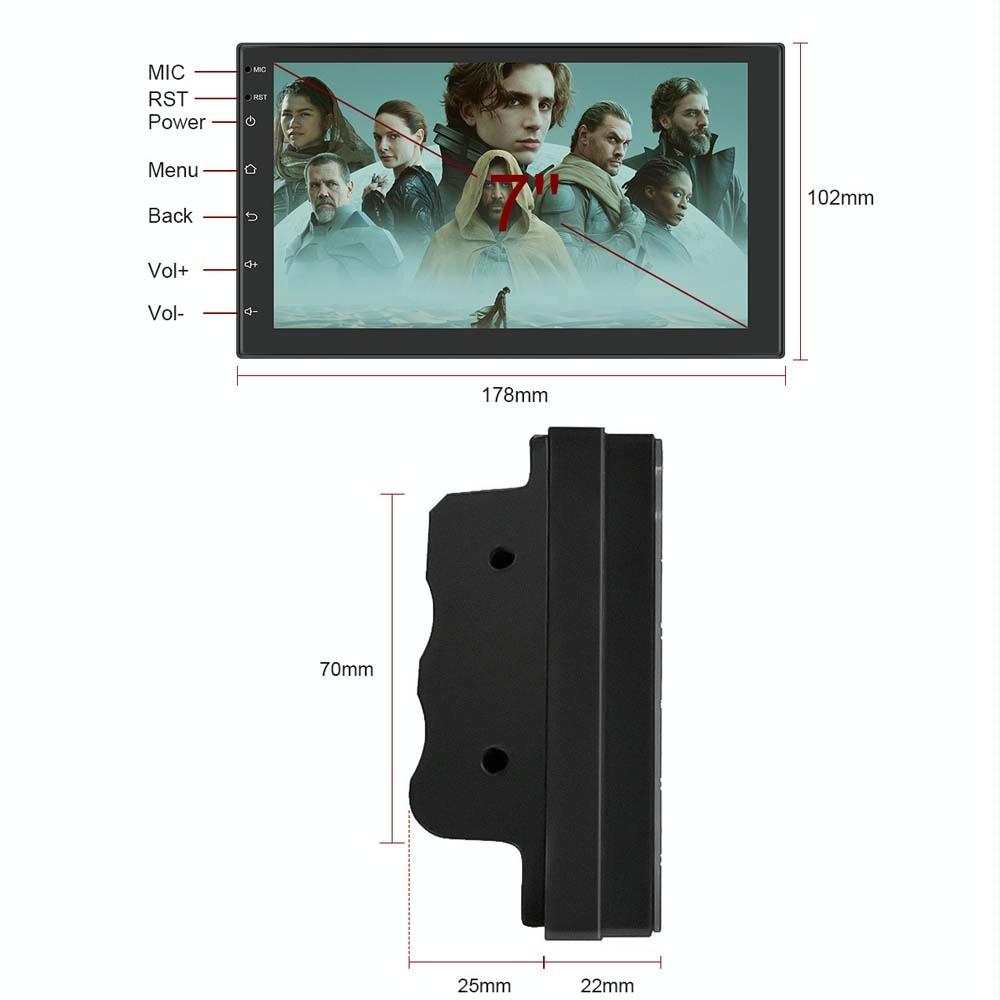 7 Inch Android Wifi Car Navigation Reversing Video Player - 2 + 32G Standard + 4Lights Camera