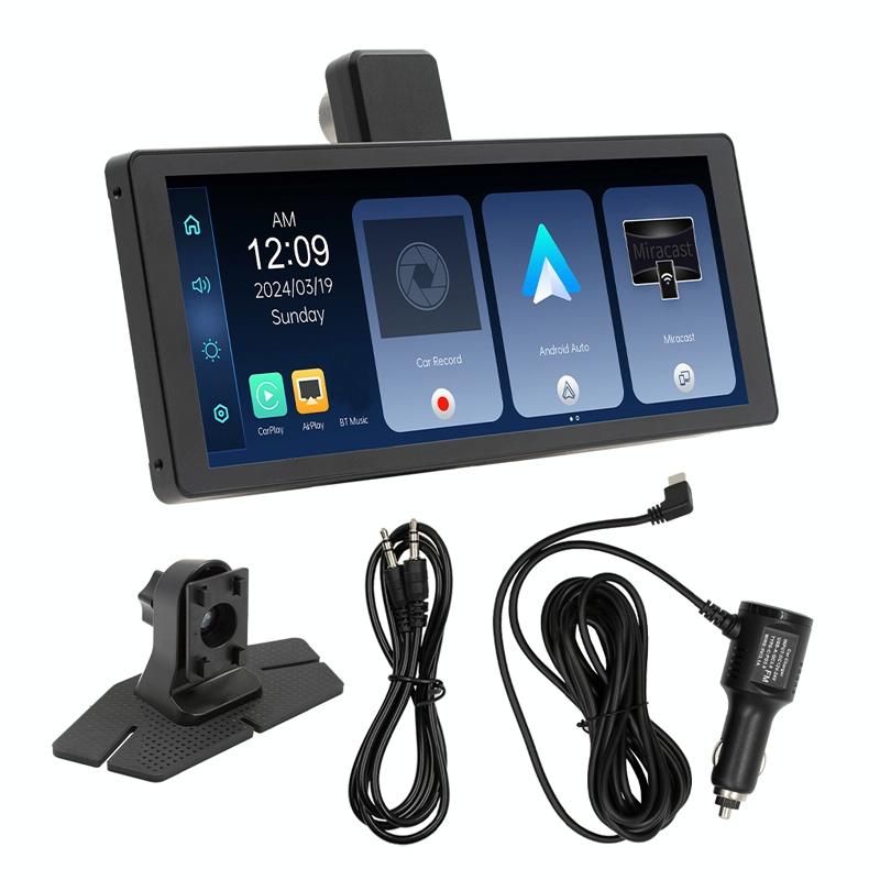 Portable Car Bluetooth Dvr Monitor - Supports Carplay / Android Auto - Display + Camera