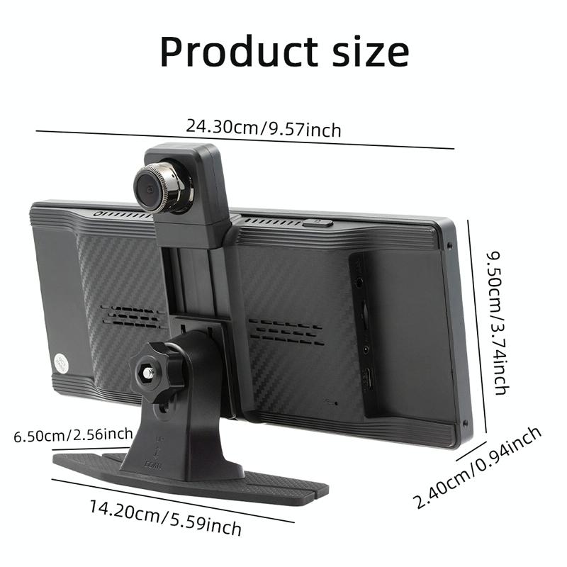 Portable Car Bluetooth Dvr Monitor - Supports Carplay / Android Auto - Display + Camera