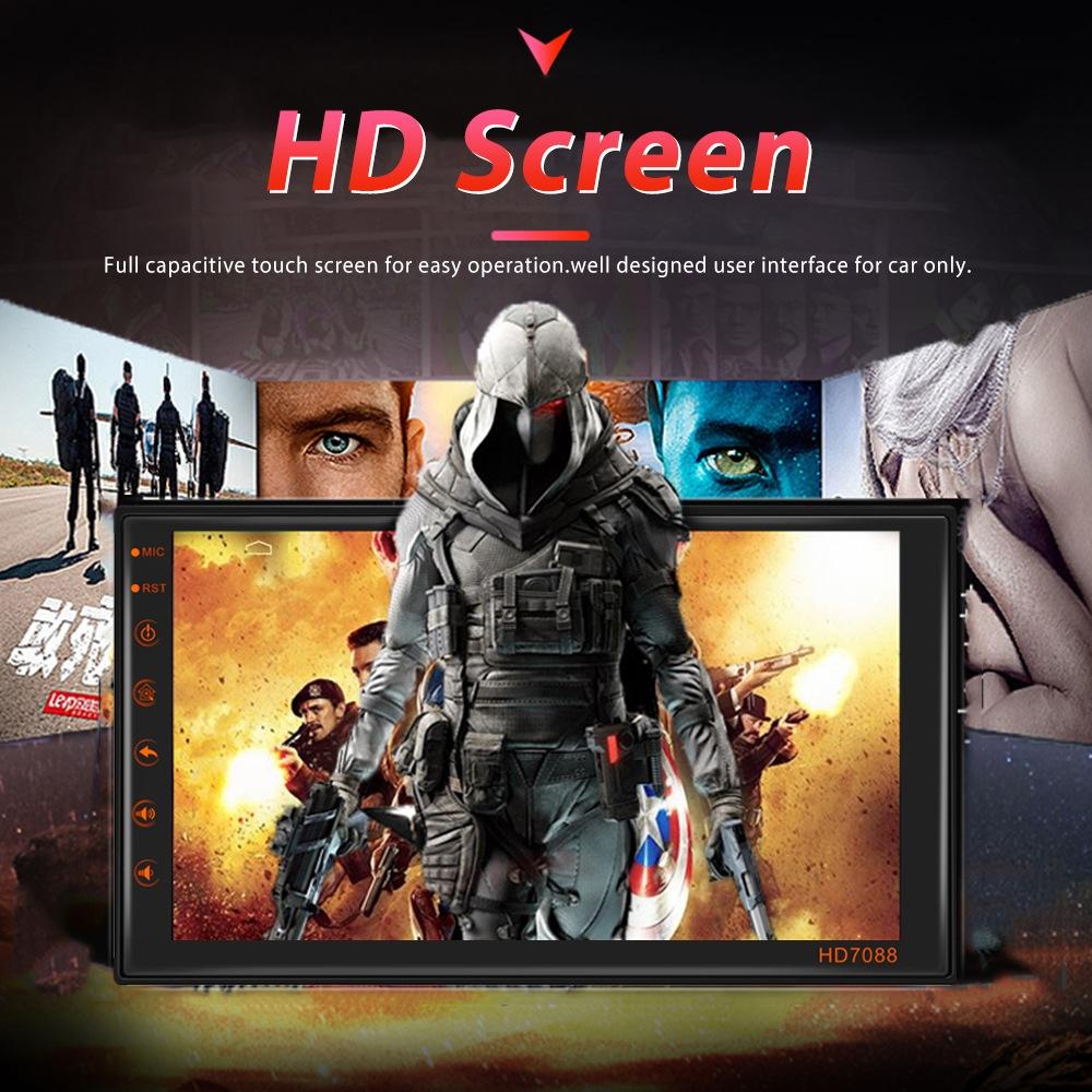 7 Inch Android Navigation Wifi Vehicle Central Control 2 + 16G Screen - Standard + 4Lights Camera