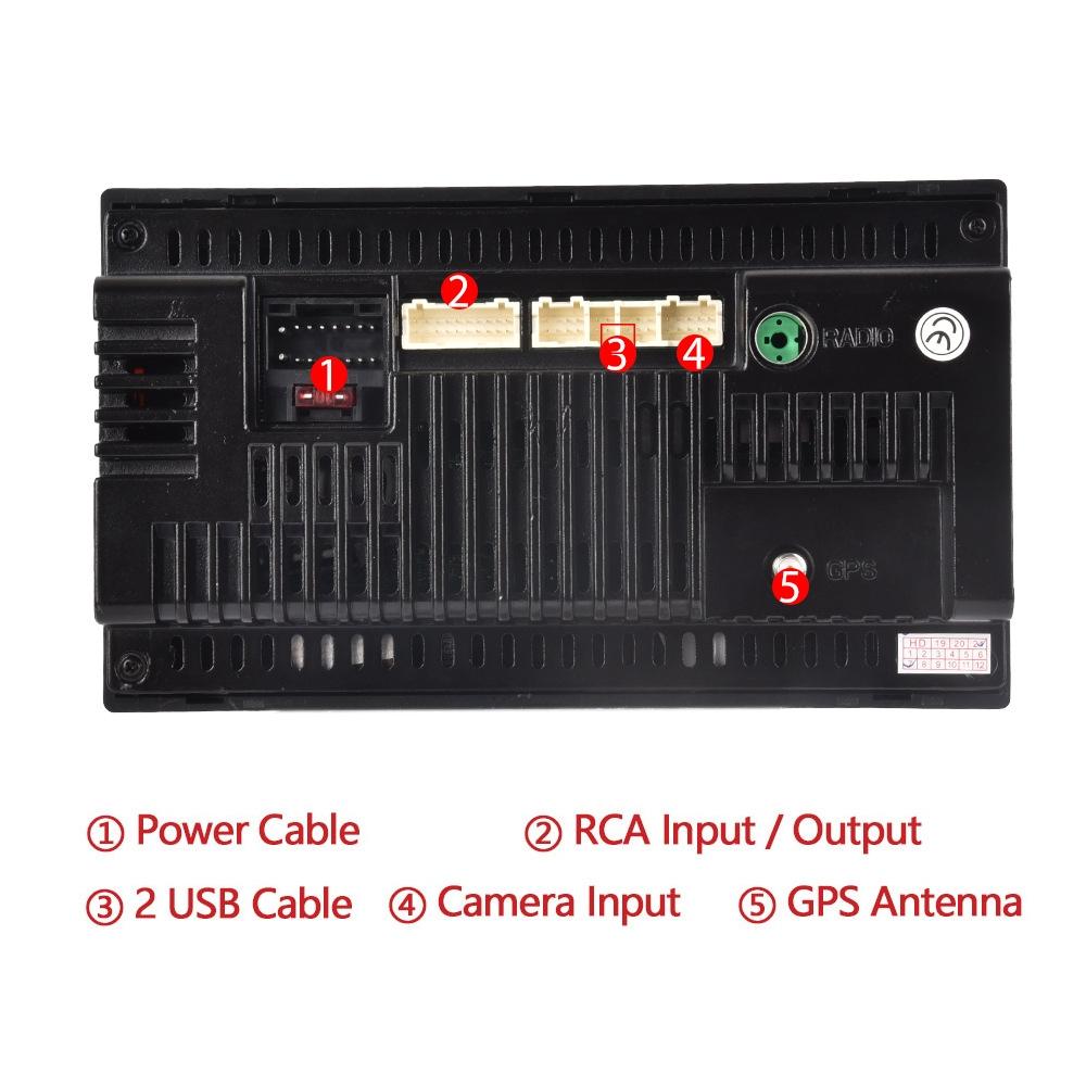 7 Inch Android Navigation Wifi Vehicle Central Control 2 + 16G Screen - Standard + 4Lights Camera