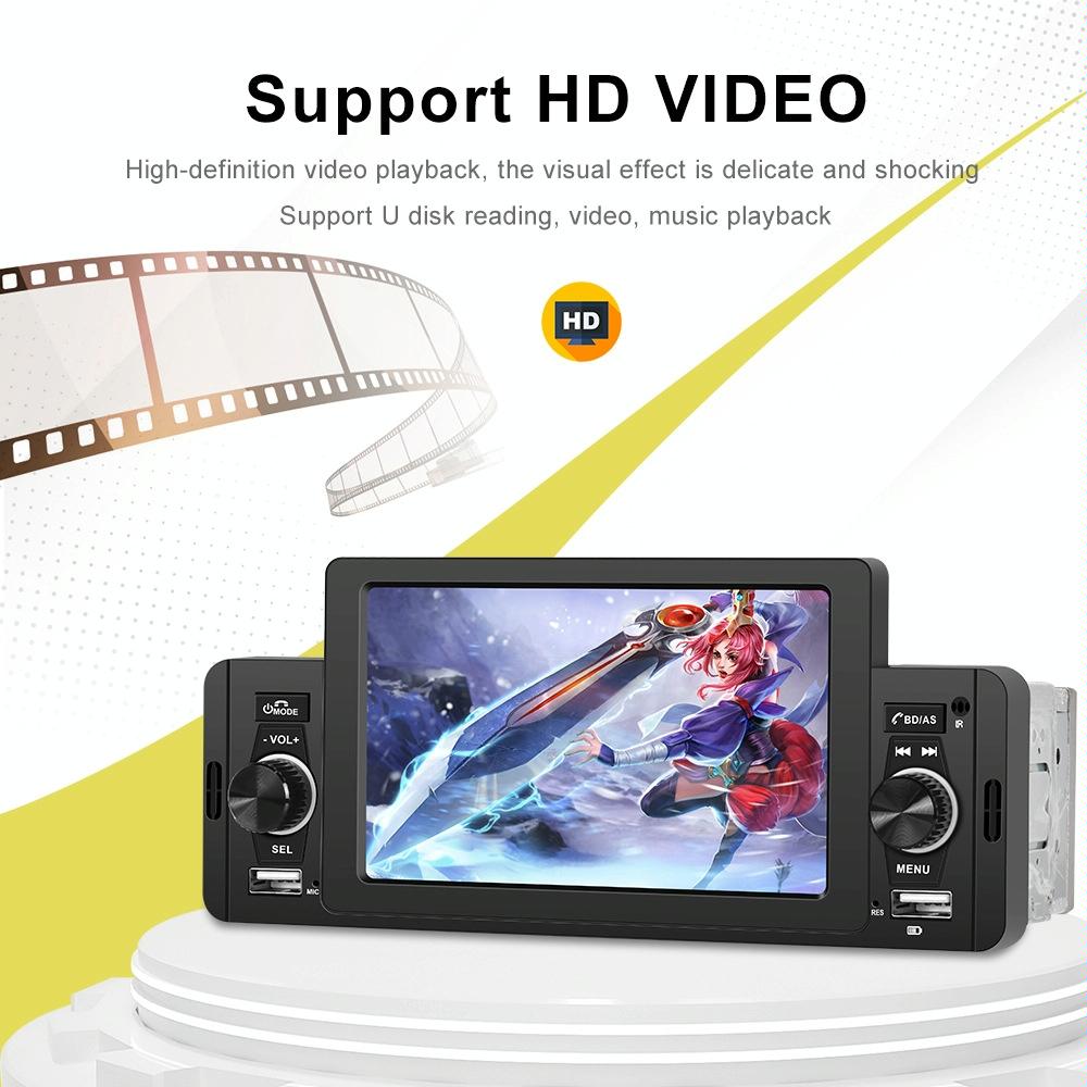 5 Inch Car Mp5 Inch Player W / Bluetooth & Microphone - Standard + 4 Lights Camera