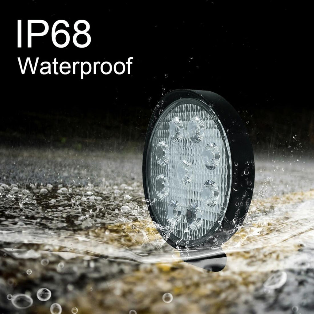 6.7W White Light Round - Shaped Waterproof Car Boat Marine Work Lights Spotlight Led Bulbs Dc 9 - 30V