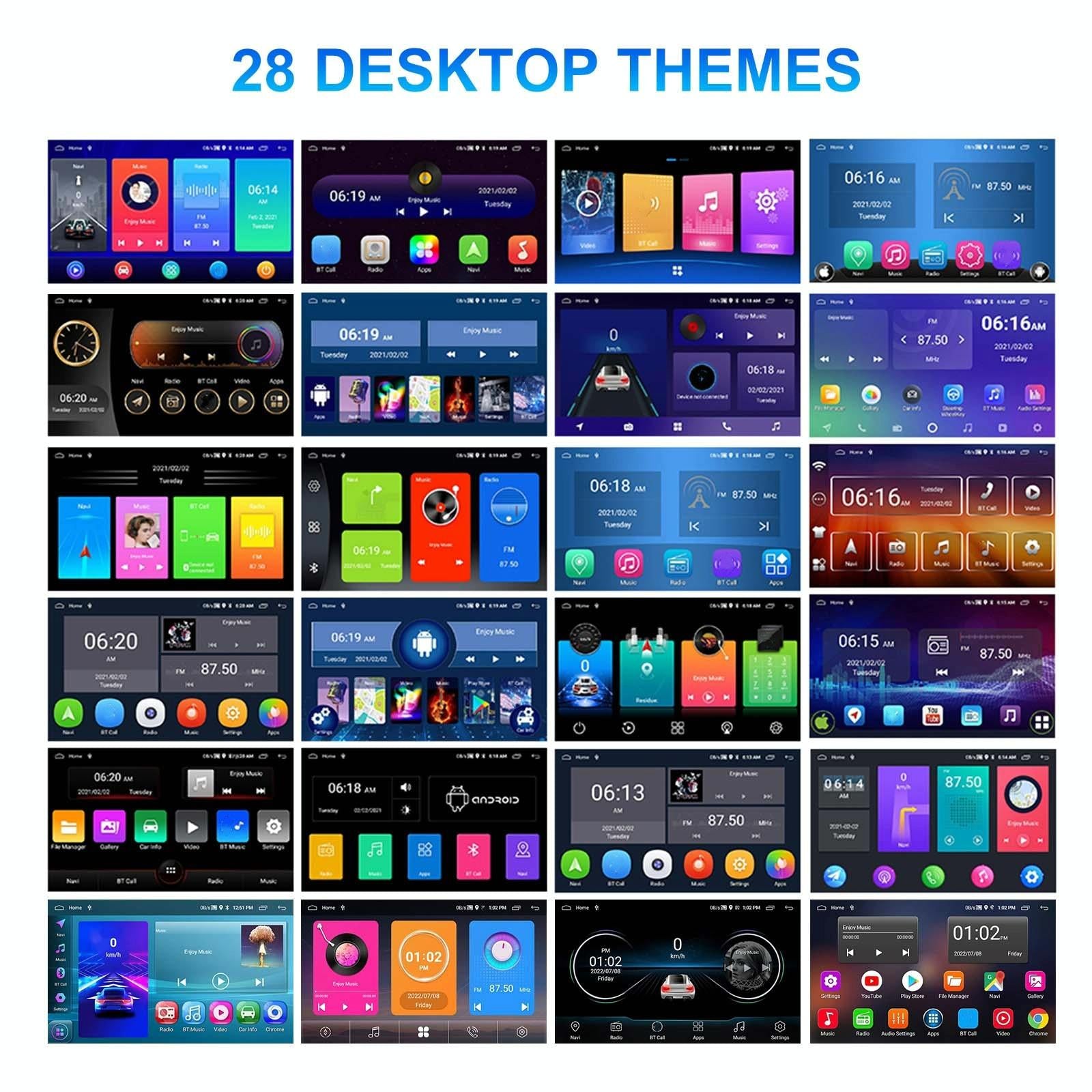 10 Inch Car Android Navigation Screen With Carplay - 2 + 64G Standard + 4Lights Camera