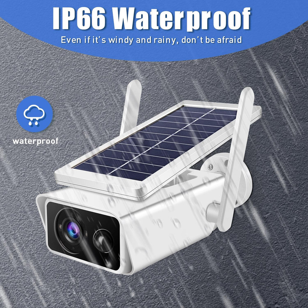 Solar-Powered 1080P Wifi Security Camera With Night Vision And Two-Way Audio