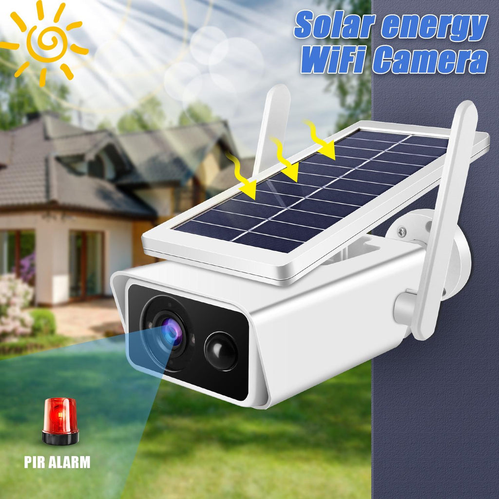 Solar-Powered 1080P Wifi Security Camera With Night Vision And Two-Way Audio