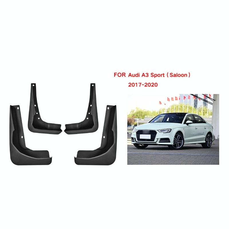 For Audi A3 Sedan Sport 2017-2020 4Pcs / Set Car Auto Soft Plastic Splash Flaps Fender Guard