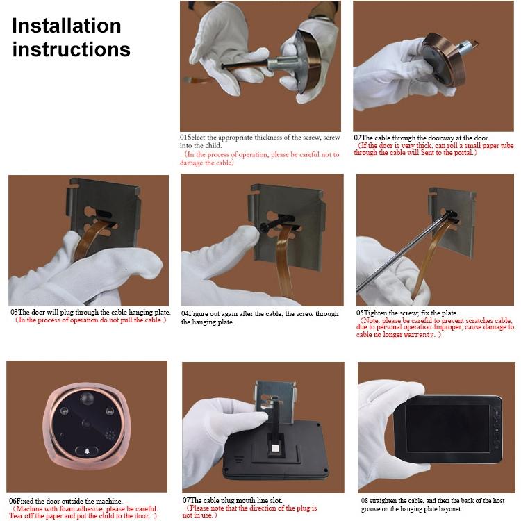 Smart Doorbell With 4.3 Display 3.0Mp Camera Motion Detection Night Vision & Tf Card Support 32Gb Max