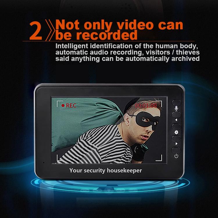 Smart Doorbell With 4.3 Display 3.0Mp Camera Motion Detection Night Vision & Tf Card Support 32Gb Max