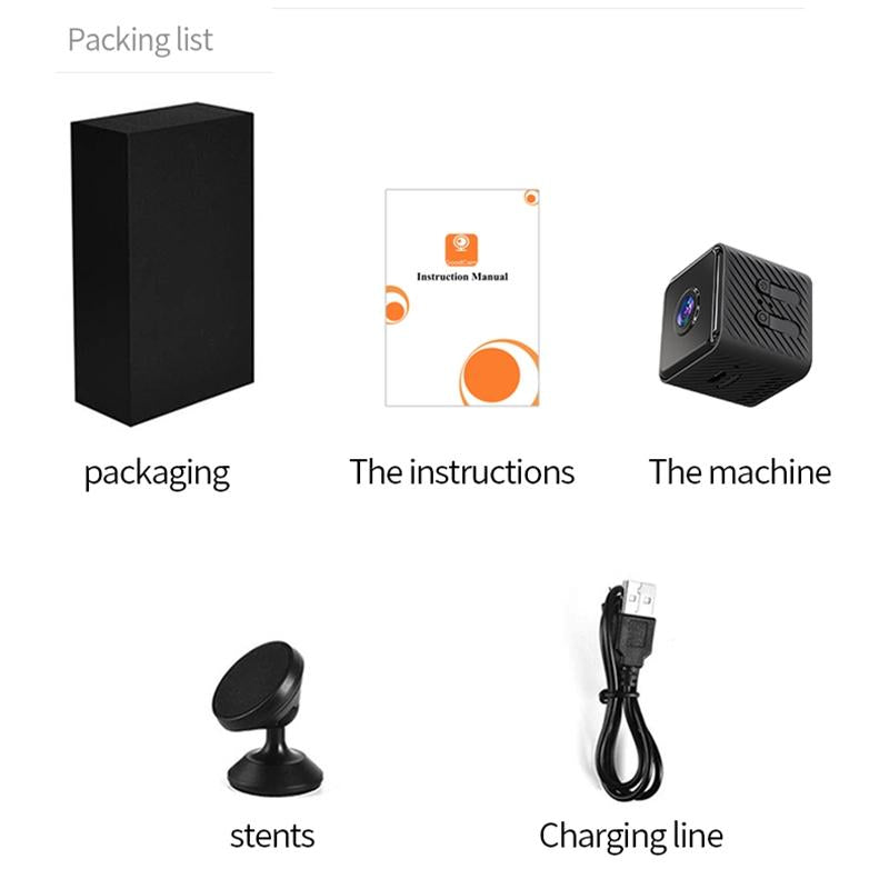 Mini Wifi Camera With Night Vision Motion Detection & Tf Card Support