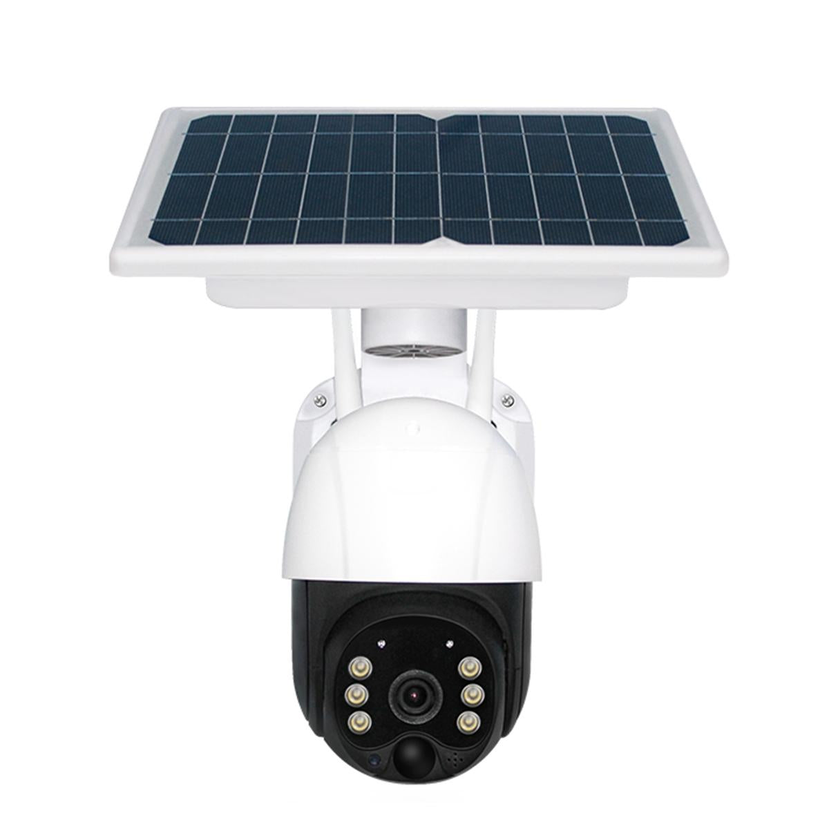 Full Hd Solar Wifi Camera With Pir Alarm & Night Vision - 2-Way Audio Tf Card Slot Battery Not Included
