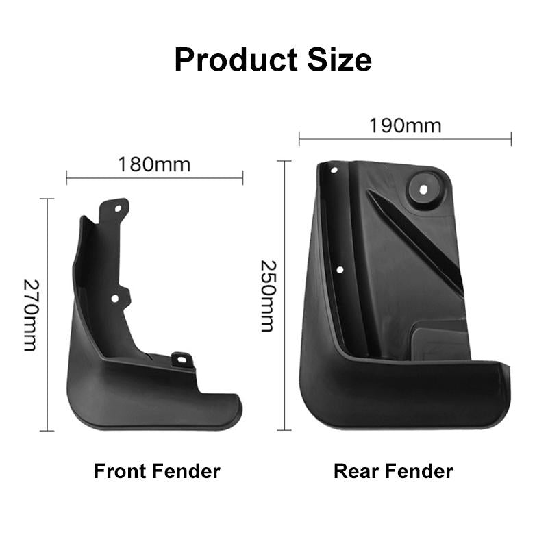 For Toyota Yaris X 2020-2023 4Pcs / Set Car Auto Soft Plastic Splash Flaps Fender Guard