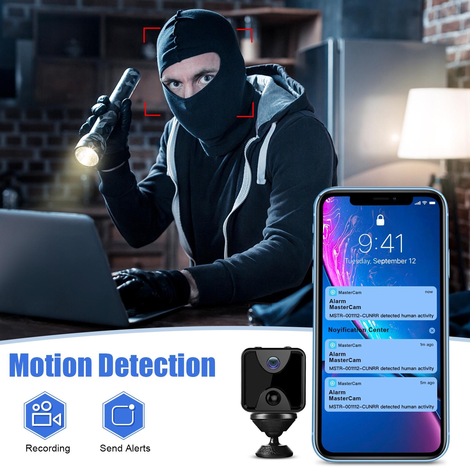 Wireless Wifi Home Security Camera With Night Vision And Remote Monitoring