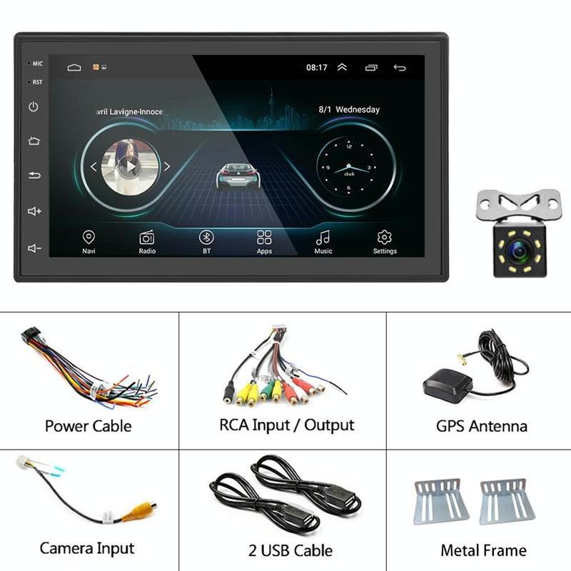 7 Inch Android Navigation Wifi Car Mp5 Player 1 + 32G Gps Bluetooth 2.5D Screen Standard + 8 Lights Camera