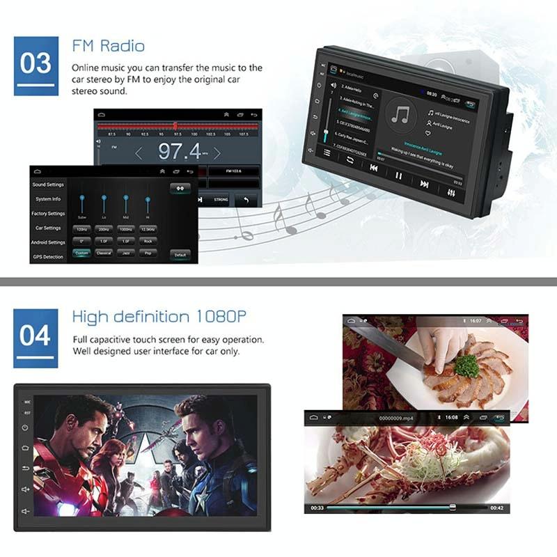 7 Inch Android Navigation Wifi Car Mp5 Player 1 + 32G Gps Bluetooth 2.5D Screen Standard + 8 Lights Camera