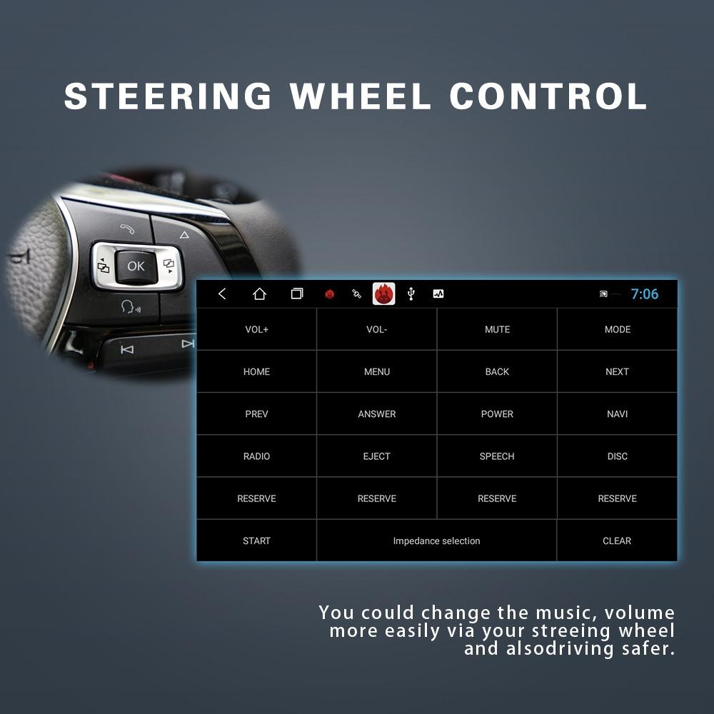 7 Inch Android Car Multimedia Player With Navigation Bluetooth Reversing Camera - Fits Volkswagen - Android 10.0 - 1 + 16G - Standard + 12Lights