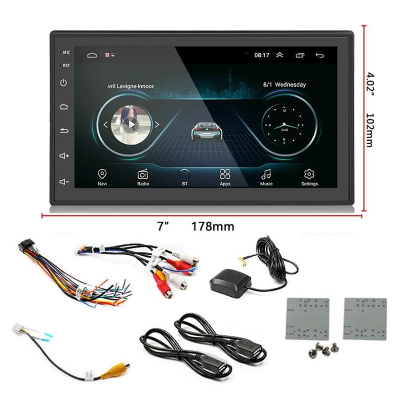 7 Inch Android Car Navigation Mp5 Player With Gps Bluetooth And 8 Lights Camera - Universal All-In-One