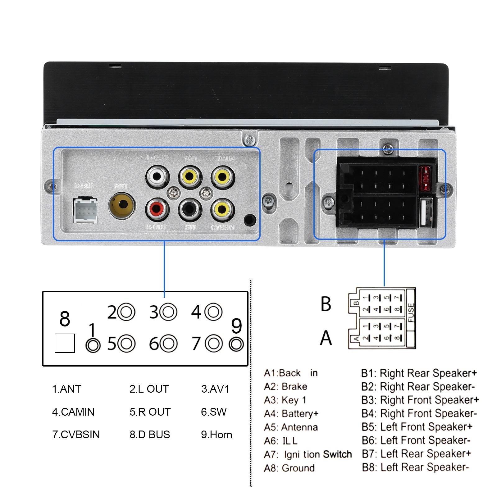 6.9 Inch Car Mp5 Player With Carplay Function & Backup Camera - Standard + Ahd Camera